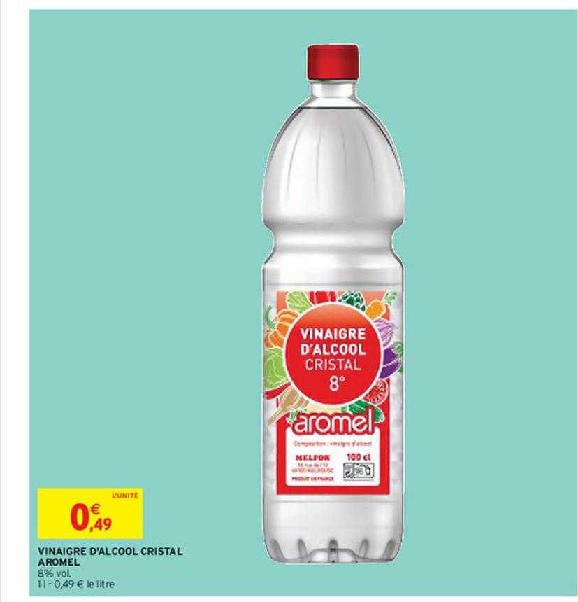 vinaigre d'alcool cristal aromel