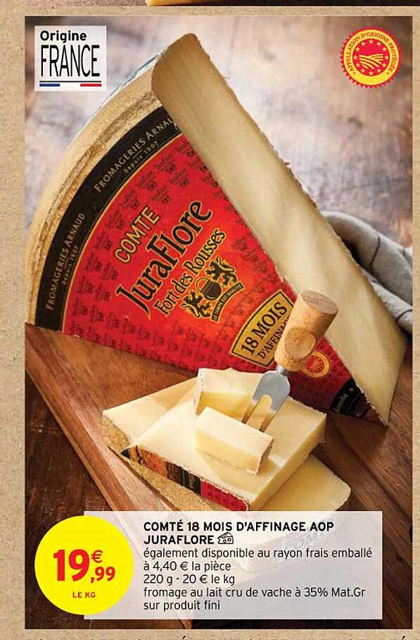 Comté 18 Moi D'affinage Aop Juraflore