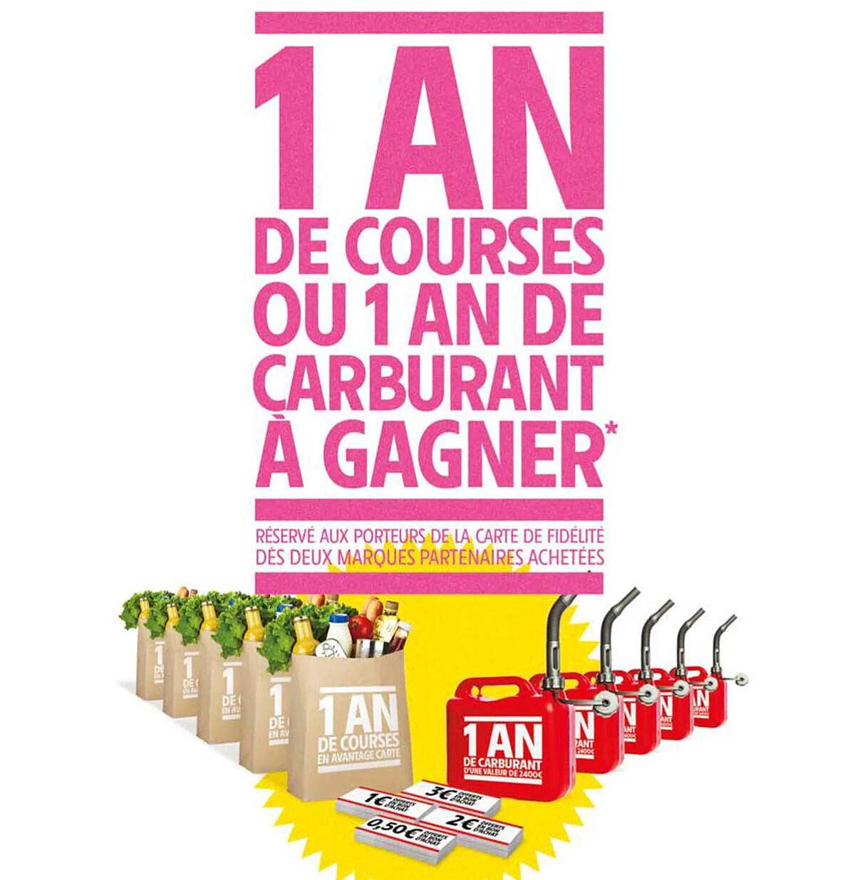 1 an de courses ou 1 an de carburant à gagner