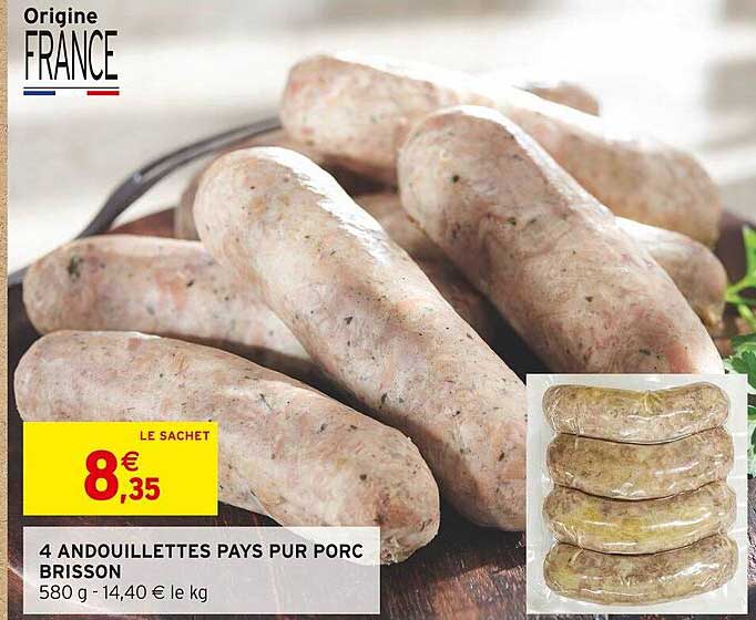 4 Andouillettes Pays Pur Porc Brisson