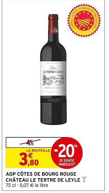 aoc côtes de bourg rouge château le tertre de leyle