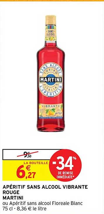 apéritif sans alcool vibrante rouge martini