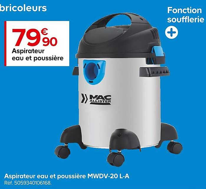 aspirateur etau et poussière mac allister