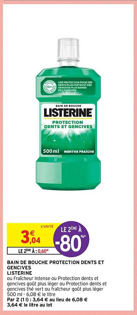Bain De Bouche Protection Dents Et Gencives Listerine