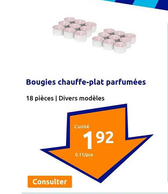 bougies chauffe-plat parfumées