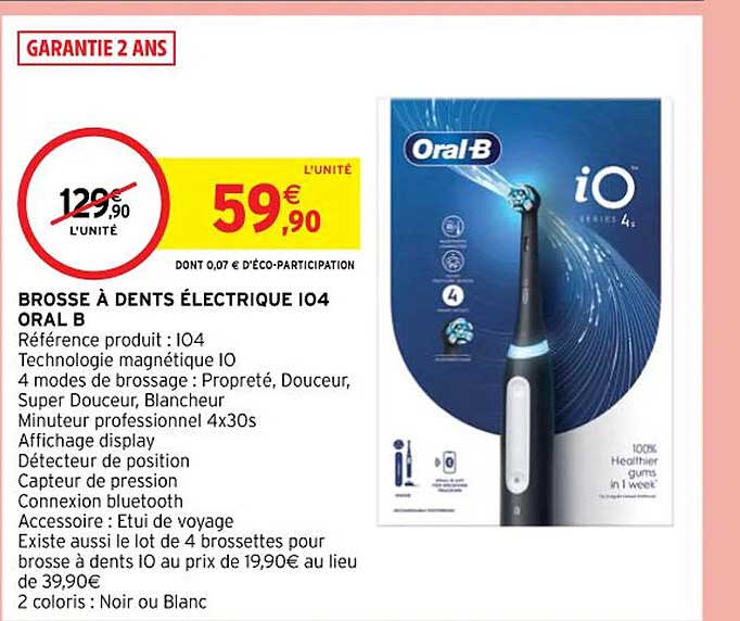 brosse à dents électrique i04 oral b