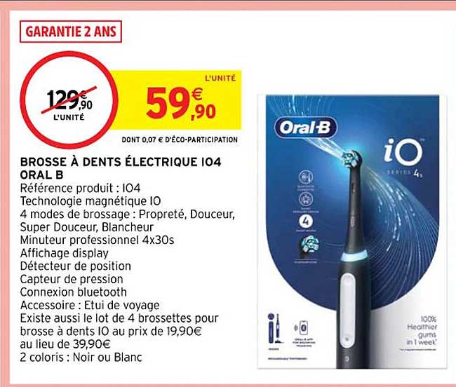 brosse à dents électrique io4 oral b
