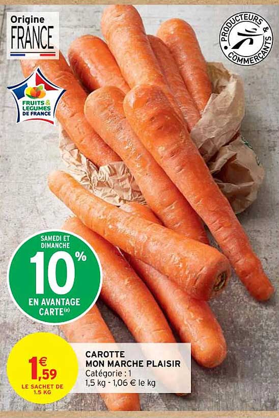 carotte mon marché plaisir