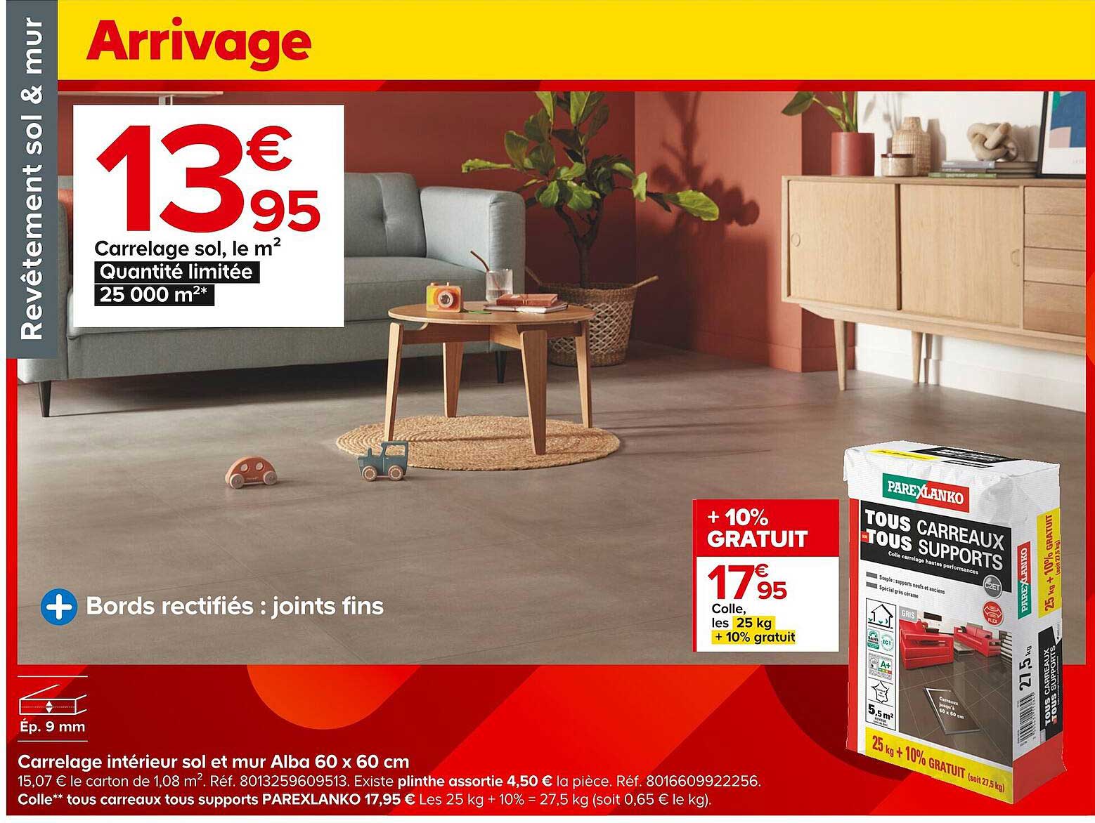 Carrelage Intérieur Sol Et Mur Alba 60 X 60 Cm Parexlanko