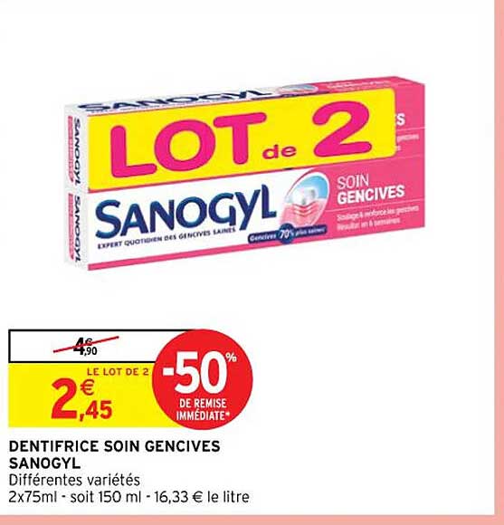 Dentifrice Soin Gencives Sanogyl