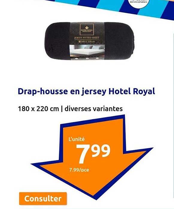 drap-housse en jersey hotel royal