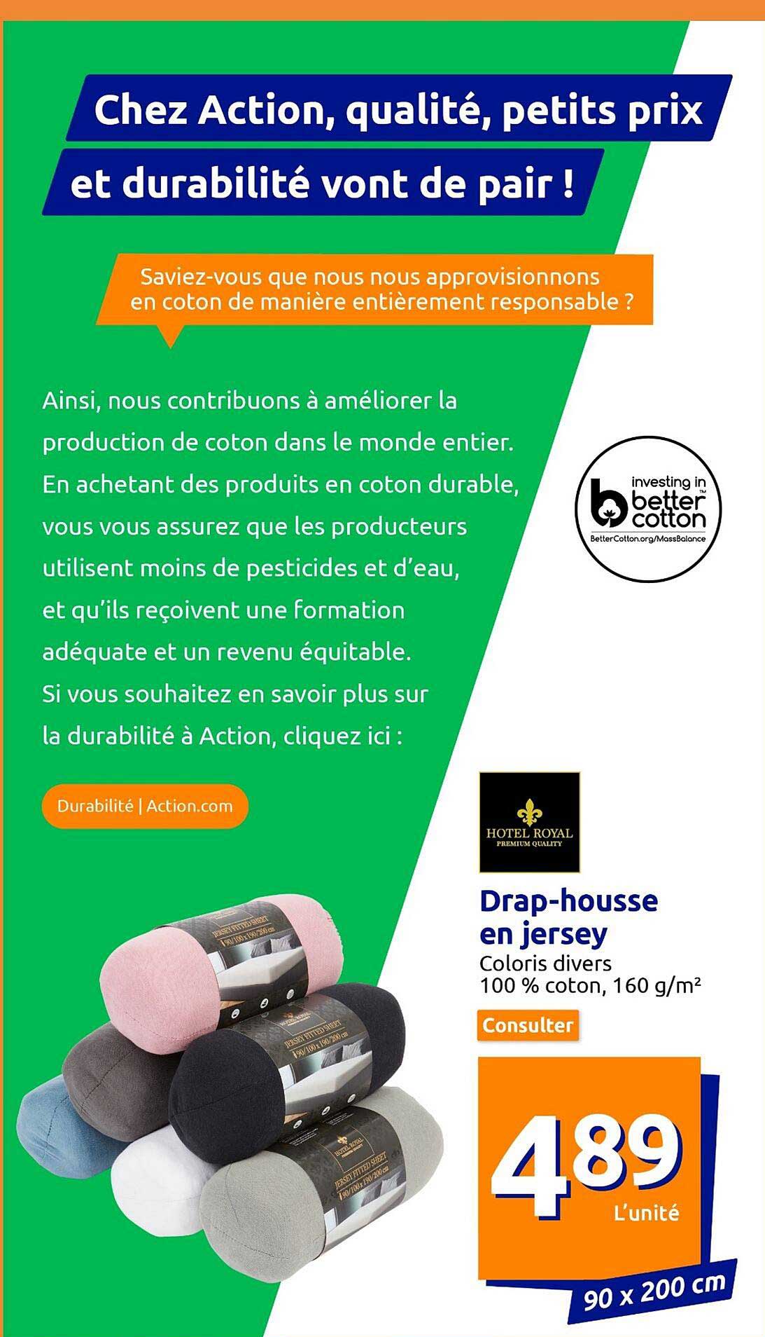 drap-housse en jersey hôtel royal