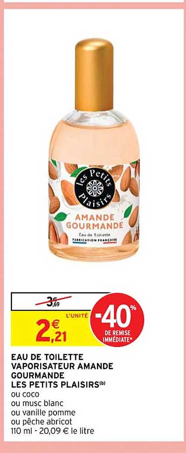 eau de toilette vaporisateur amande gourmande les petits plaisirs