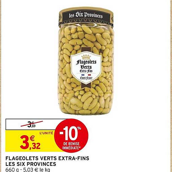 flageolets verts extra-fins les six provinces