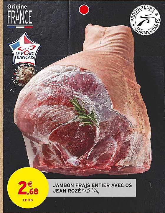 jambon frais entier avec os jean rozé