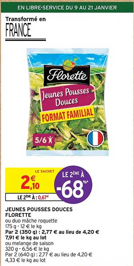 jeunes pousse douces florette