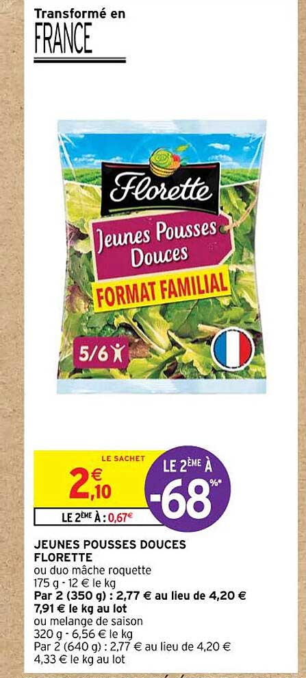 jeunes pousses douces florette