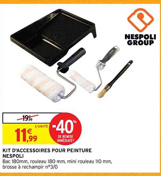 kit d'accessoires pour peinture nespoli