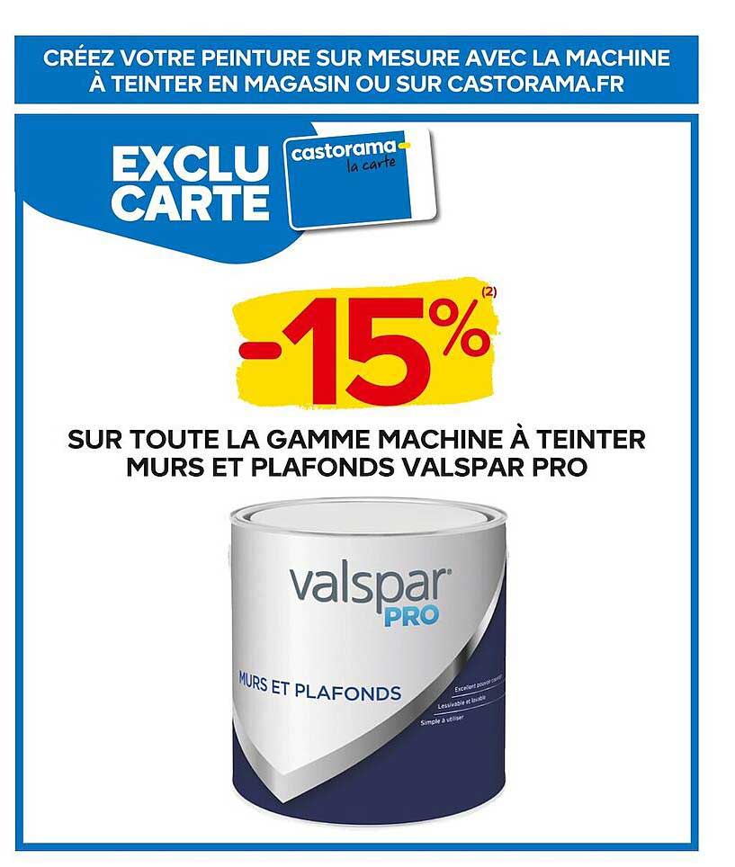 la gamme machine à teinter murs et plafonds valspar pro