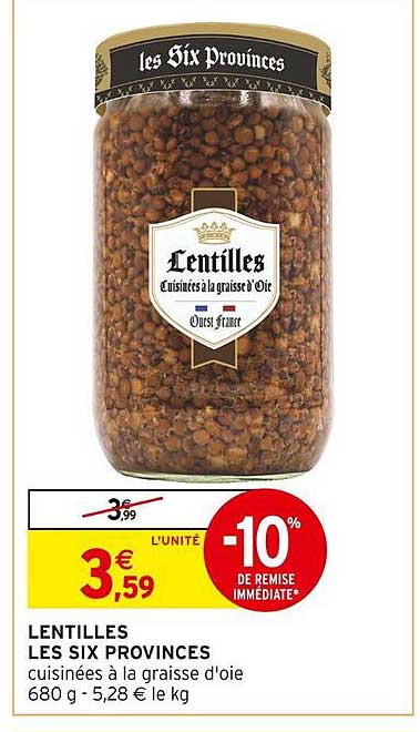 lentilles les six provinces