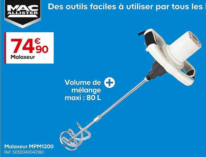 malaxeur mpm1200 mac allister