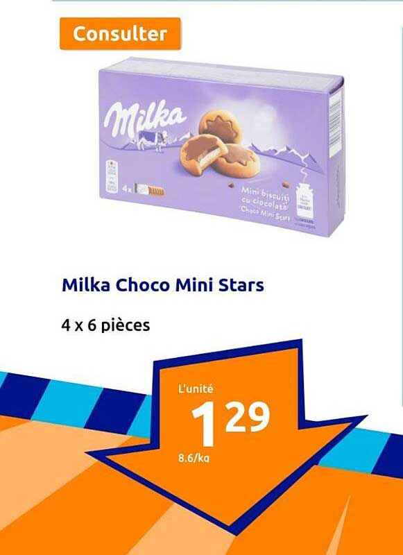 milka choco mini stars