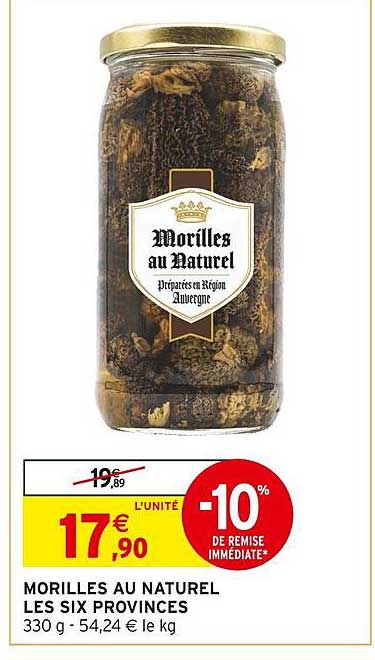 morilles au naturel les six provinces