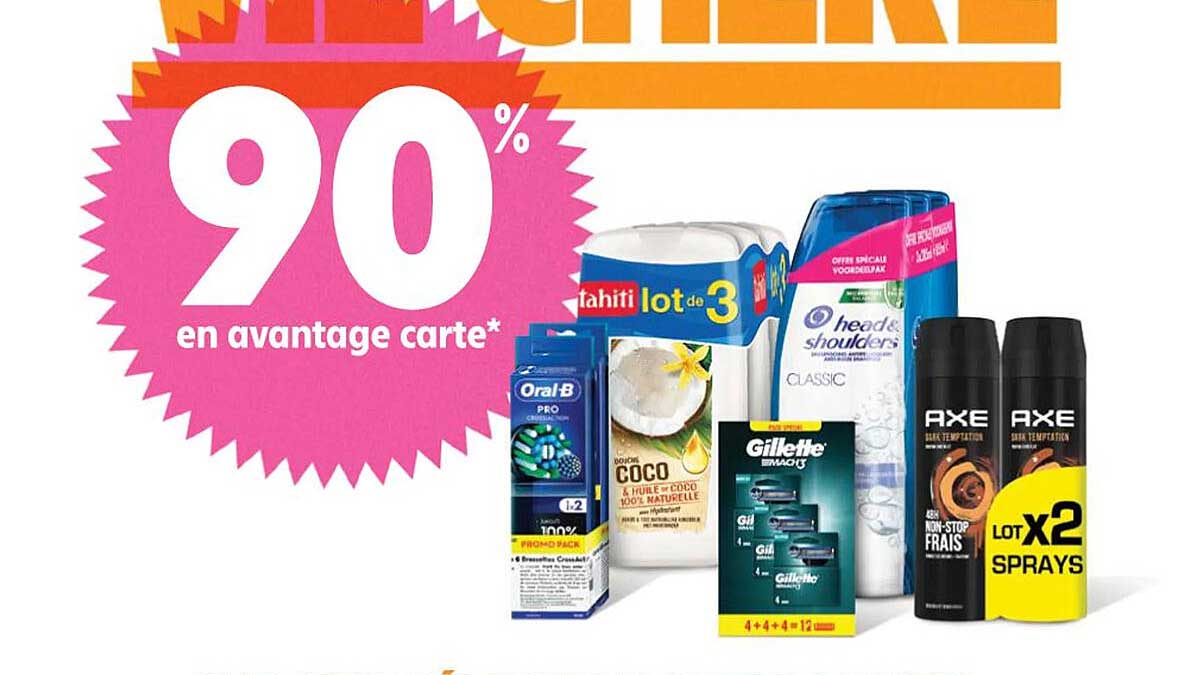 oral-b, tahiti, gillettes, head & shoulders, axe