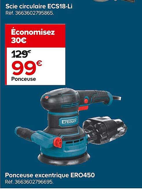 ponceuse excentrique er0450 erbauer