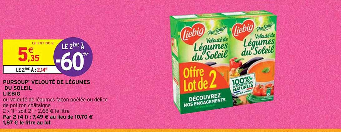 pursoup' velouté de légumes du soleil liebig ou velouté de légumes façon poêlée ou délice de potiron châtaigne