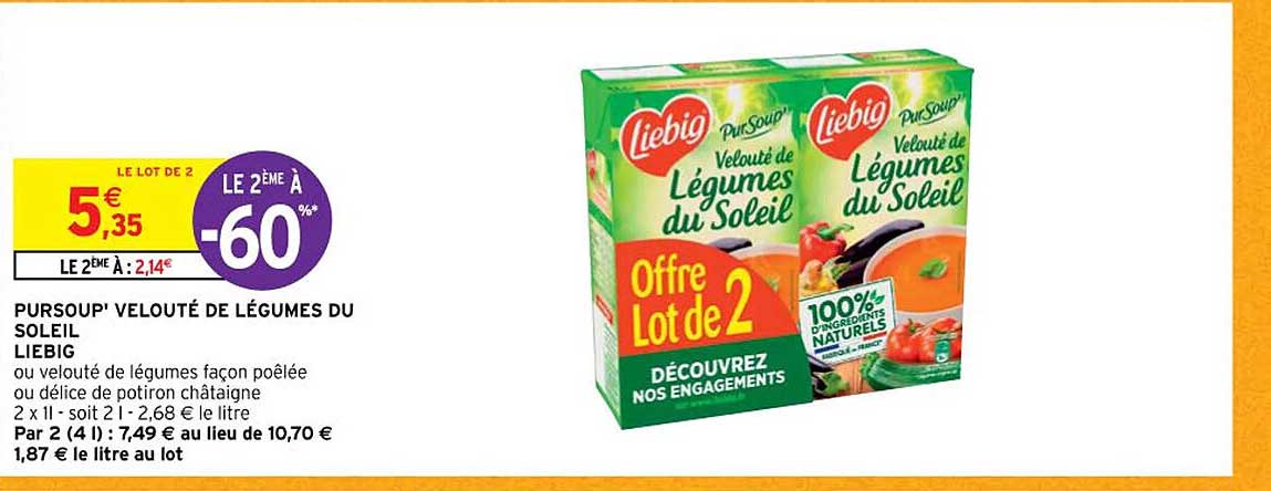 pursoup' velouté de légumes du soleil liebig ou velouté de légumes façon poêlée ou délice de potiron châtaigne