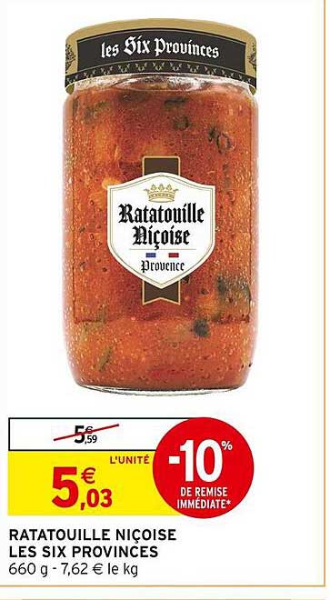 ratatouille niçoise les six provinces