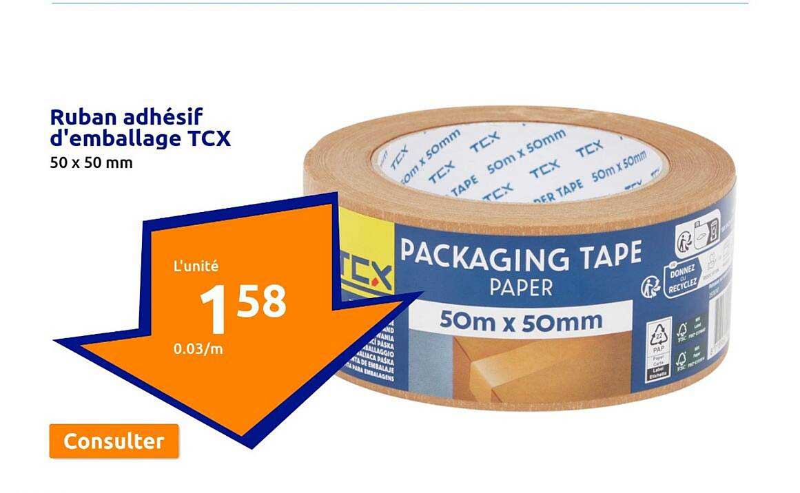 ruban adhésif d'emballage tcx
