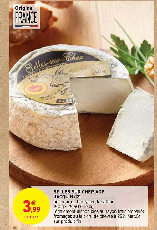 selles sur cher aop jacquin ou cœur du berry cendré affiné