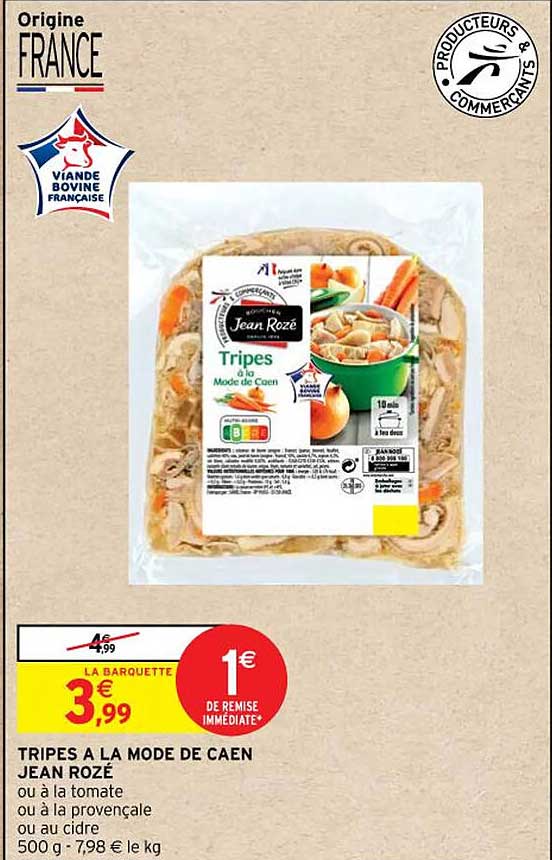 tripes à la mode de caen jean rozé
