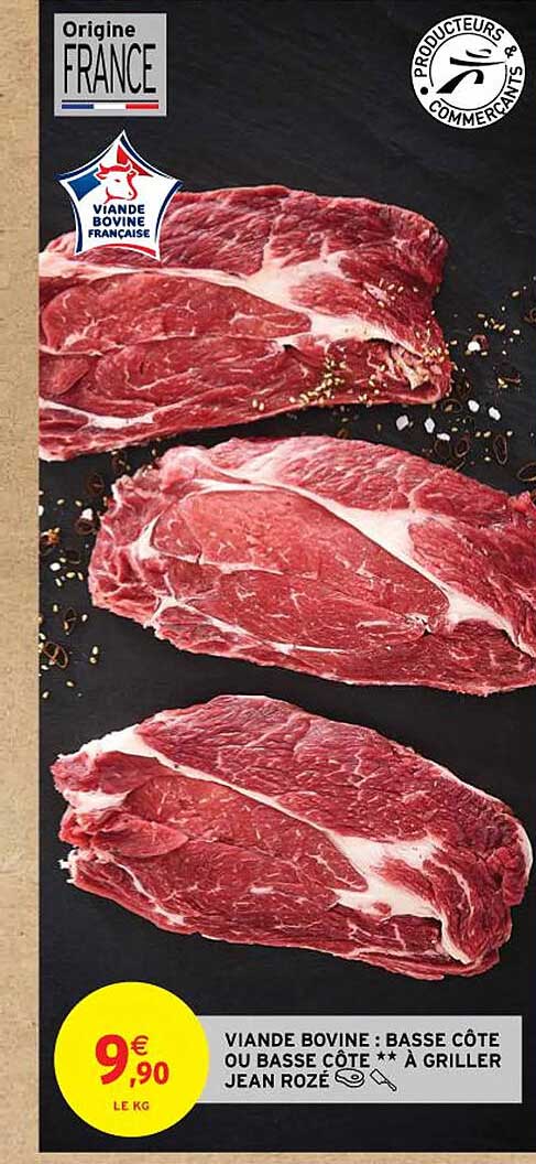 viande bovine : basse côte ou basse côte ** à griller jean rozé