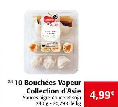 10 bouchées vapeur collection d'asie