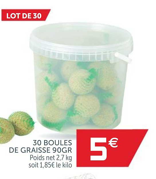 30 Boules De Graisse 90gr