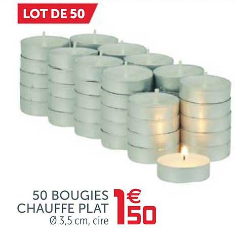 50 bougies chauffe plat