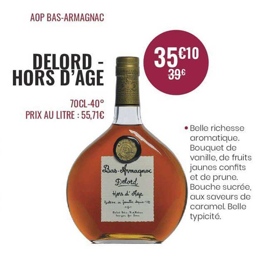 aop bas-armagnac delord - hors d'age