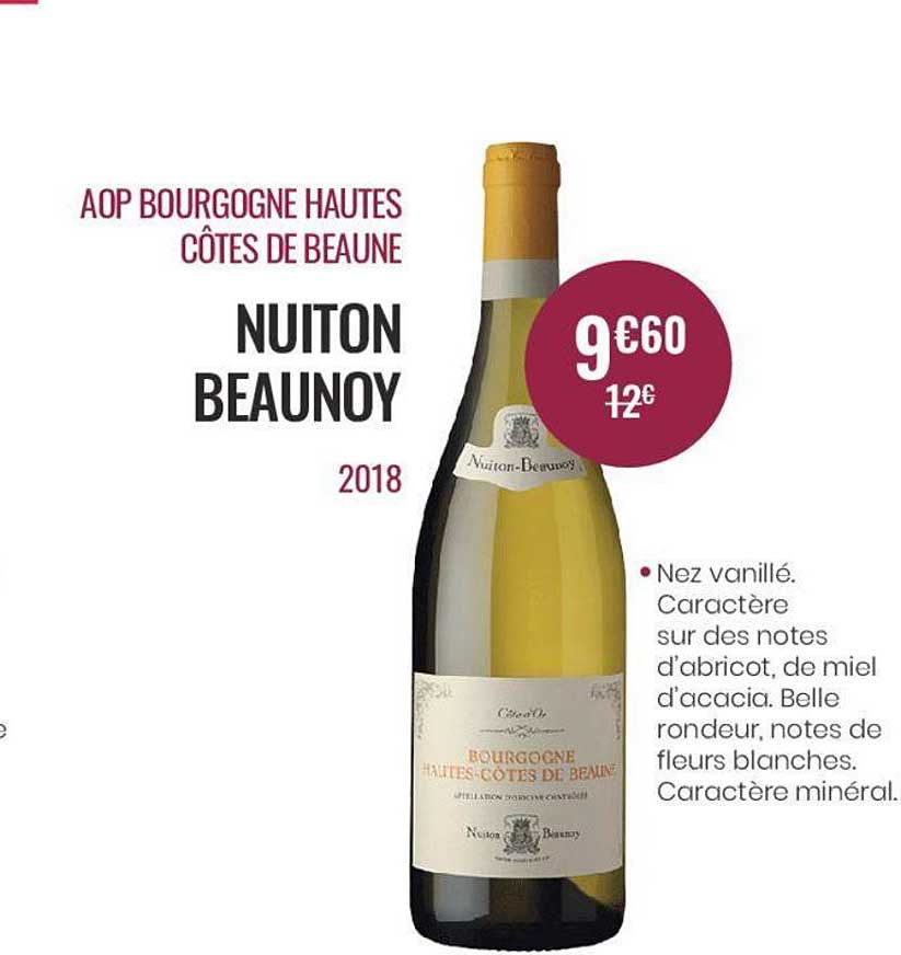 aop bourgogne hautes côtes de beaune nuiton beaunoy