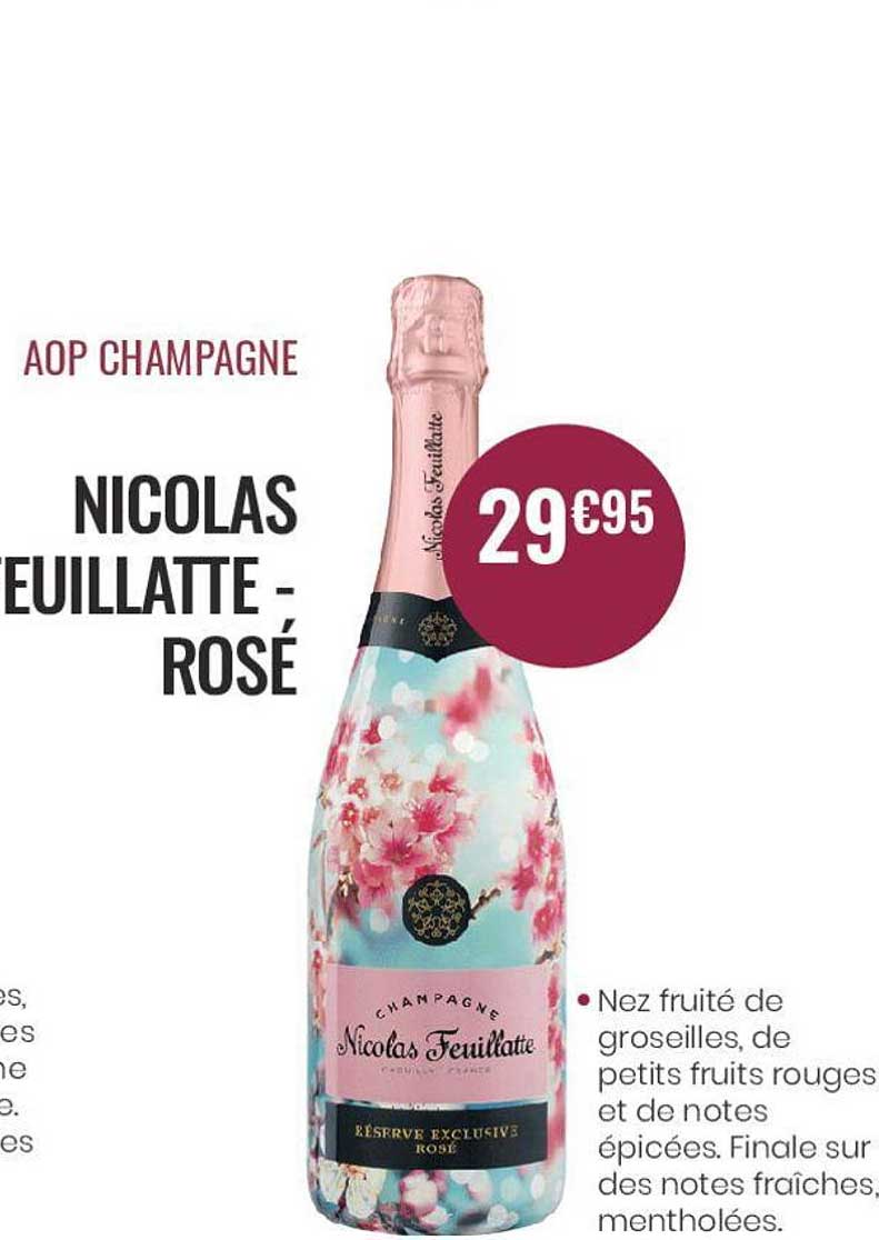 aop champagne nicolas feuillatte - rosé