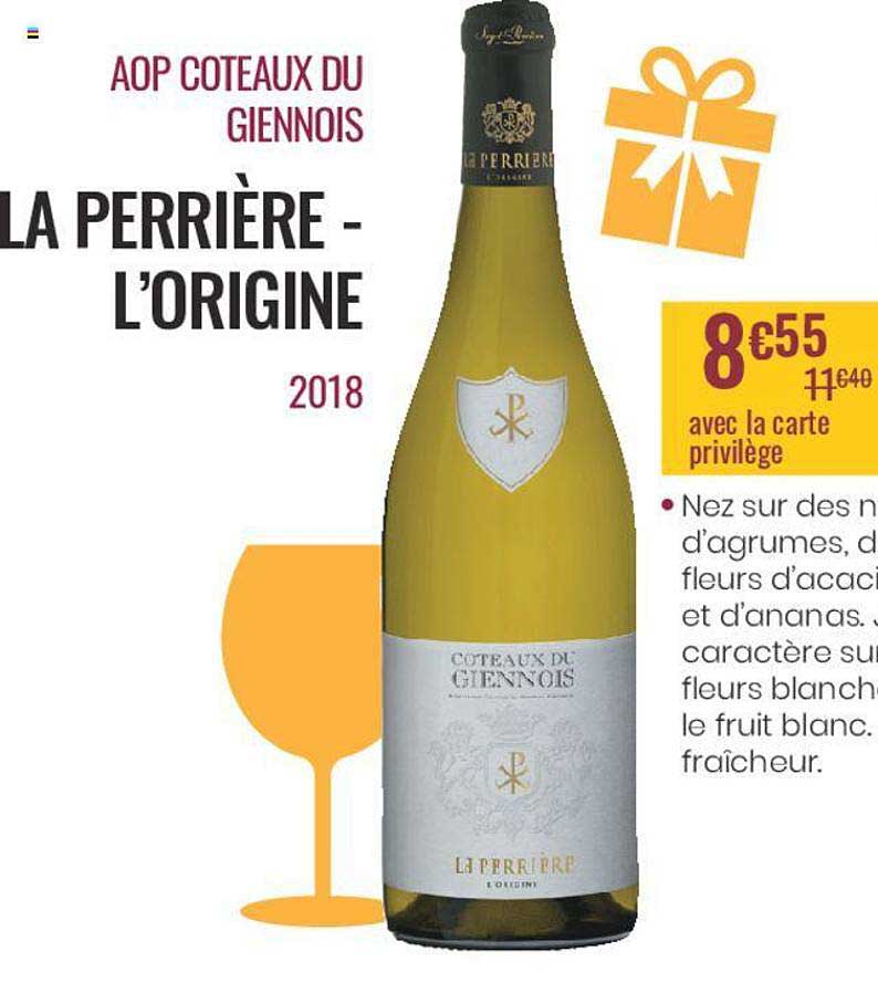 aop coteaux de giennois la perrière l'origine 2018