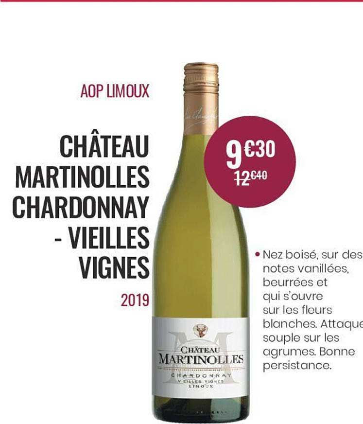 aop limoux château martinolles chardonnay - vieilles vignes