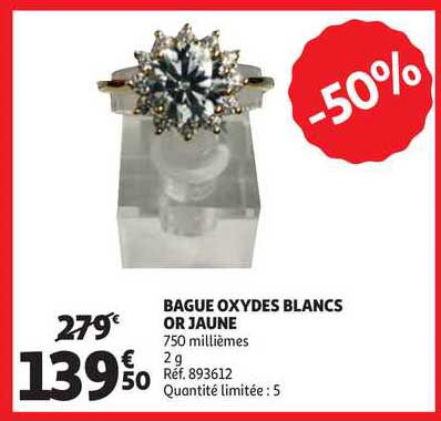 bague oxydes blancs or jaune