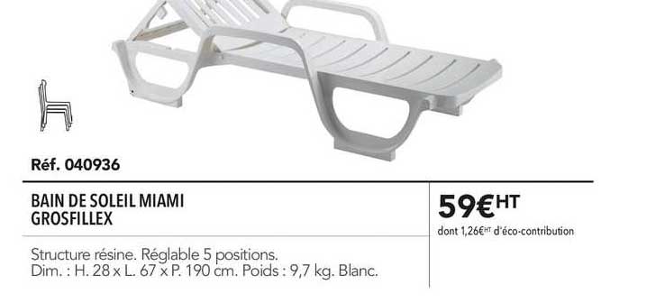 Bain De Soleil Miami Grosfillex