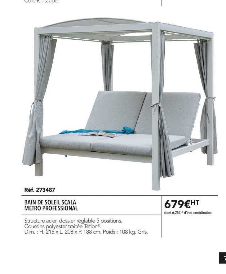 bain de soleil scala metro professional