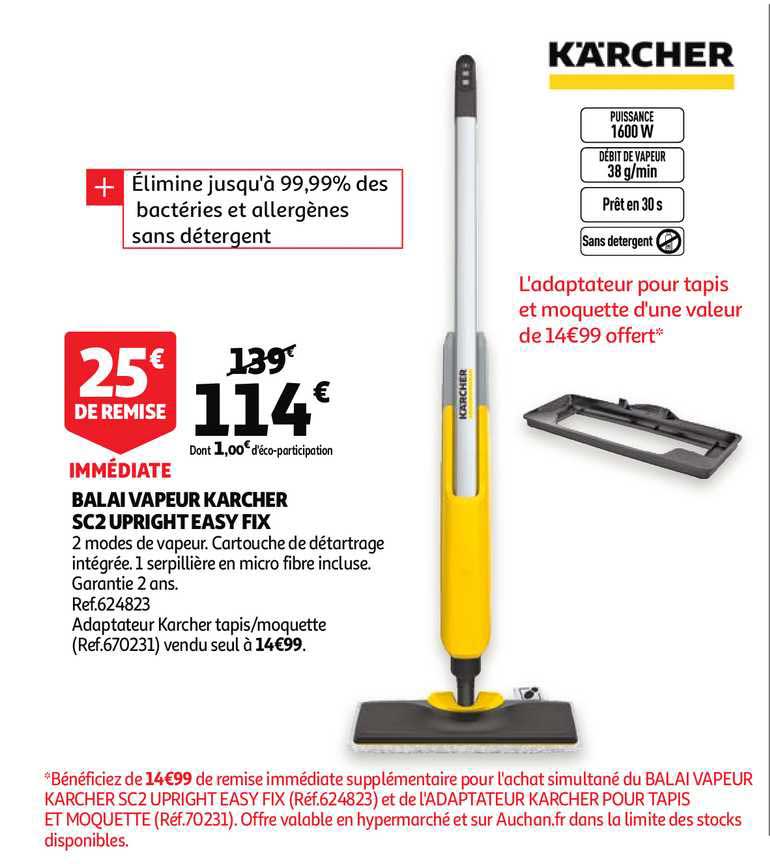 balai vapeur karcher sc2 upright easy fix