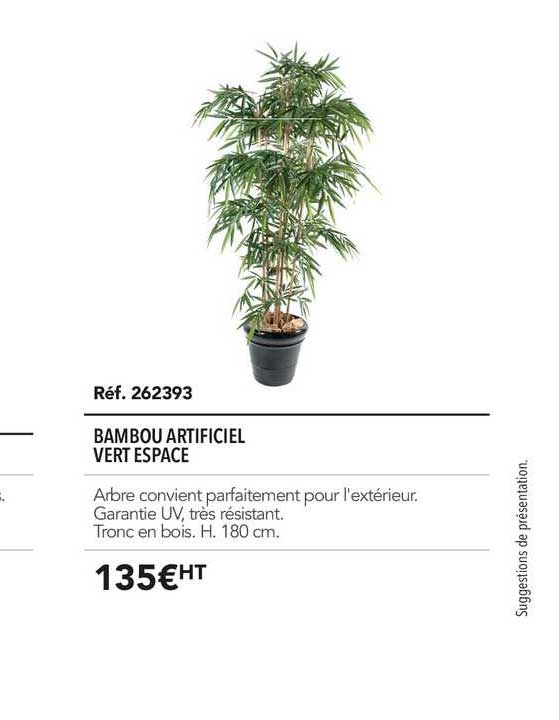 bambou artificiel vert espace