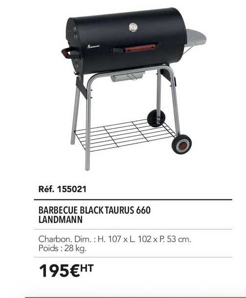 barbecue black taurus 660 landmann